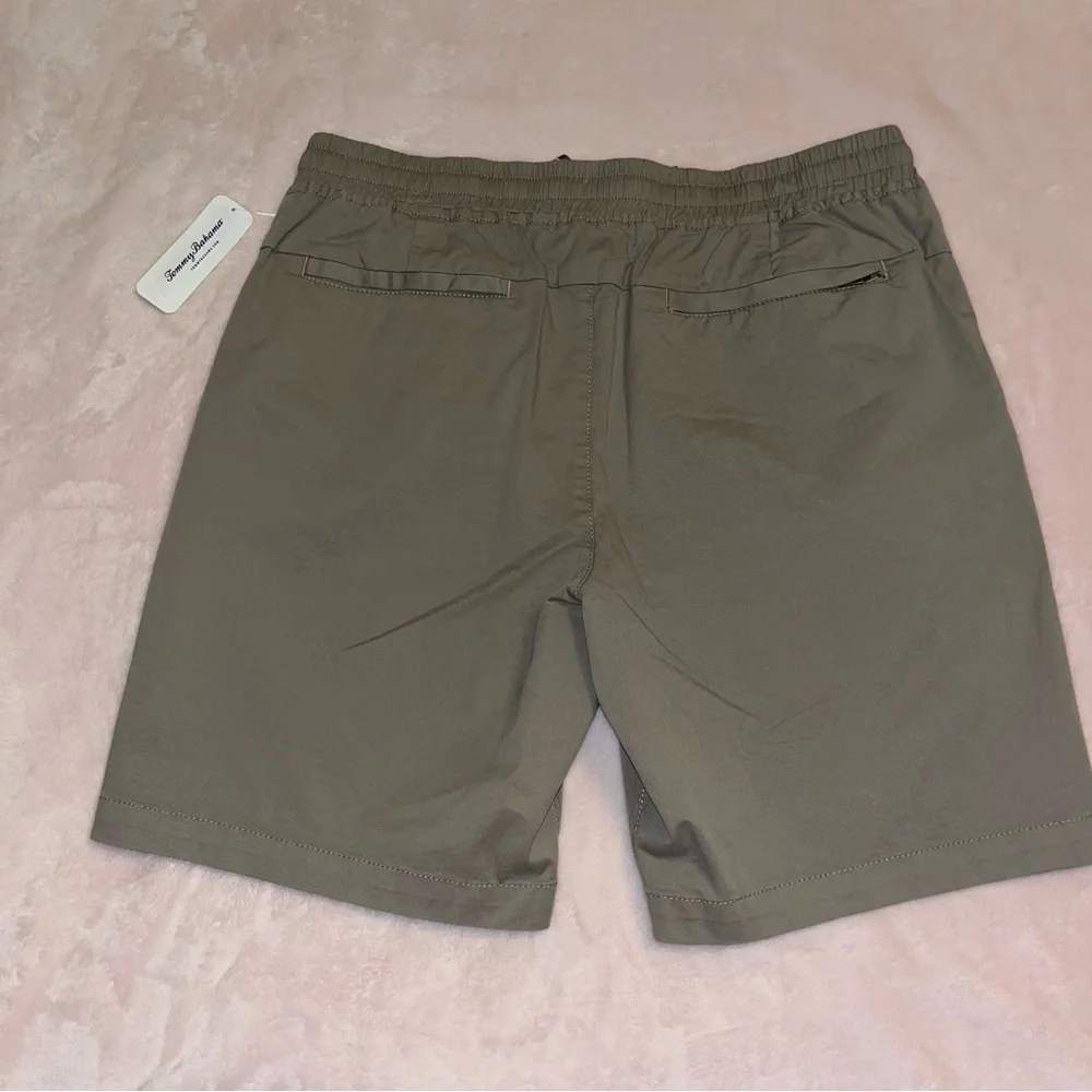 Tommy Bahama khaki elastic waistband drawstring shorts, BRAND NEW